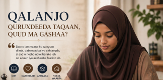 Qalanjo Quruxdeed taqaan, quud ma gashaa?
